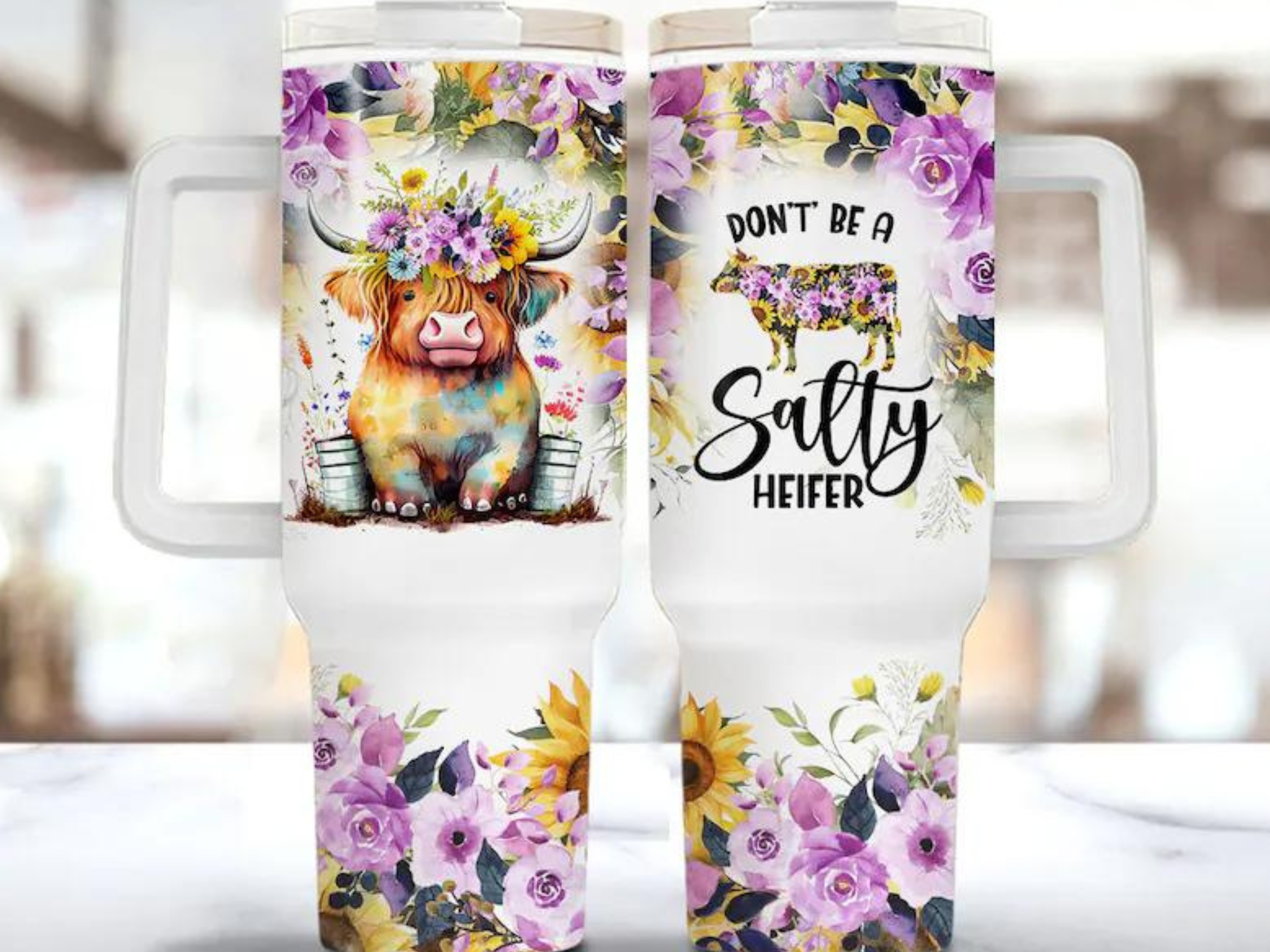 SUBLIMATED 40 OZ TUMBLER WITH HANDLE – Nashville Transfers