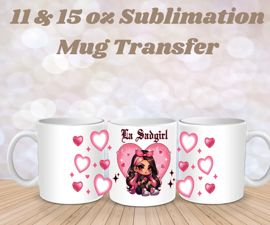 La Sad Girl Mug wrap