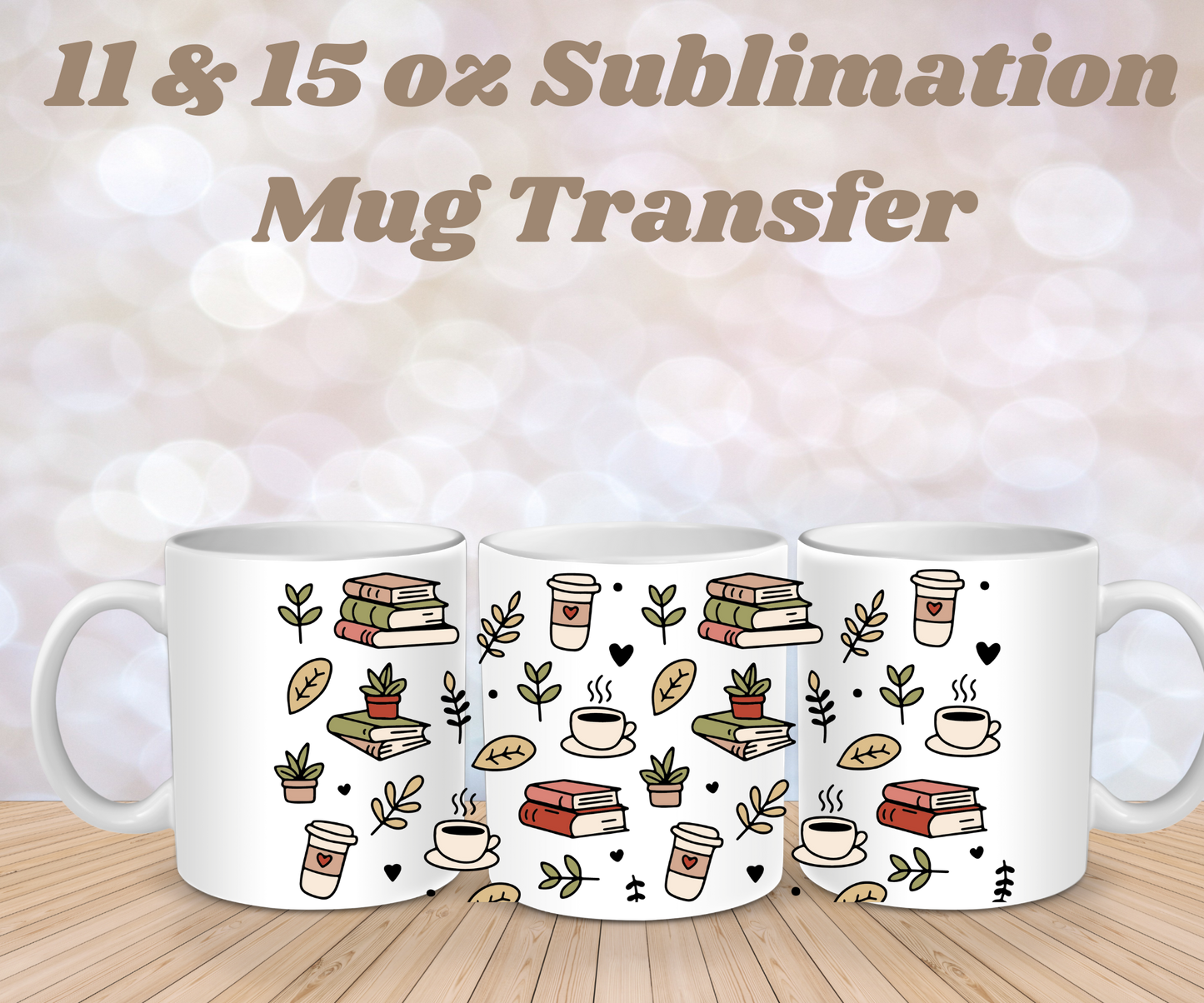 Plant book love Mug wrap