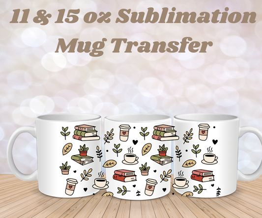 Plant book love Mug wrap