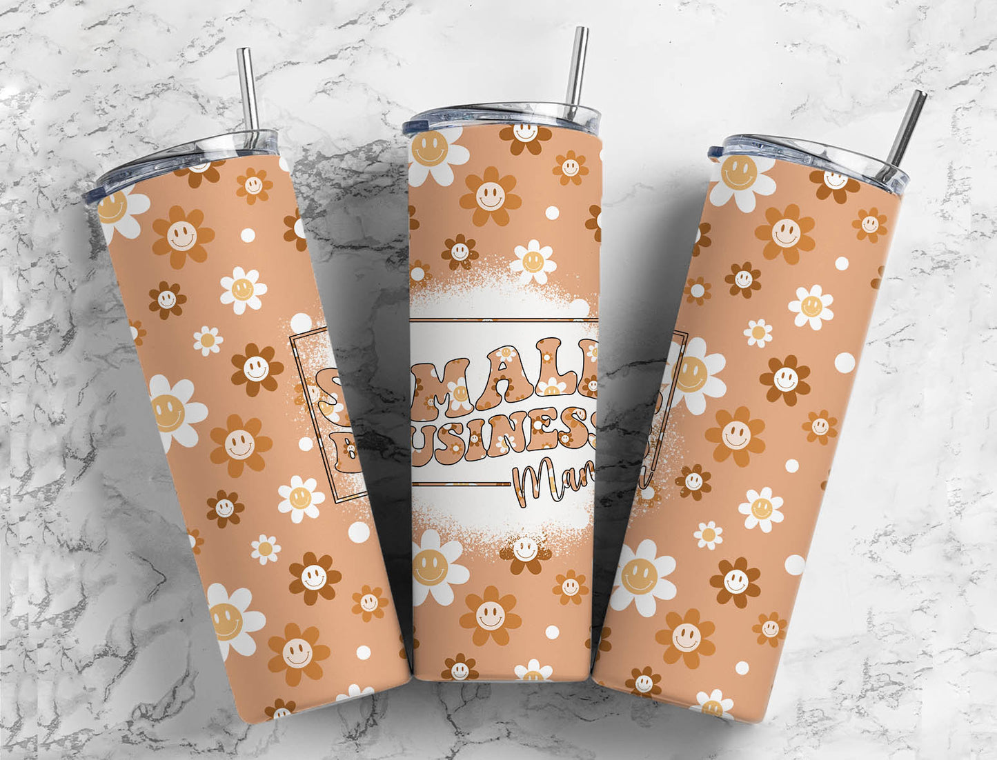 Small Business Mama Smilie Flowers Vinyl Wrap