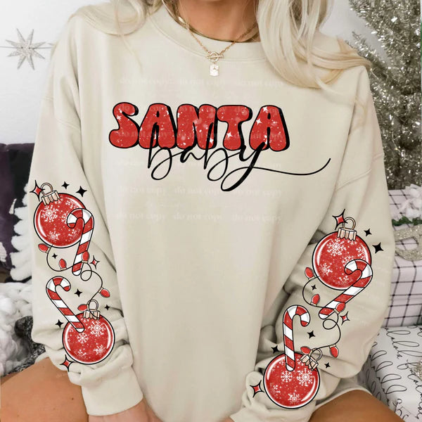 Santa Baby with double sleeve Direct To Film Transfer