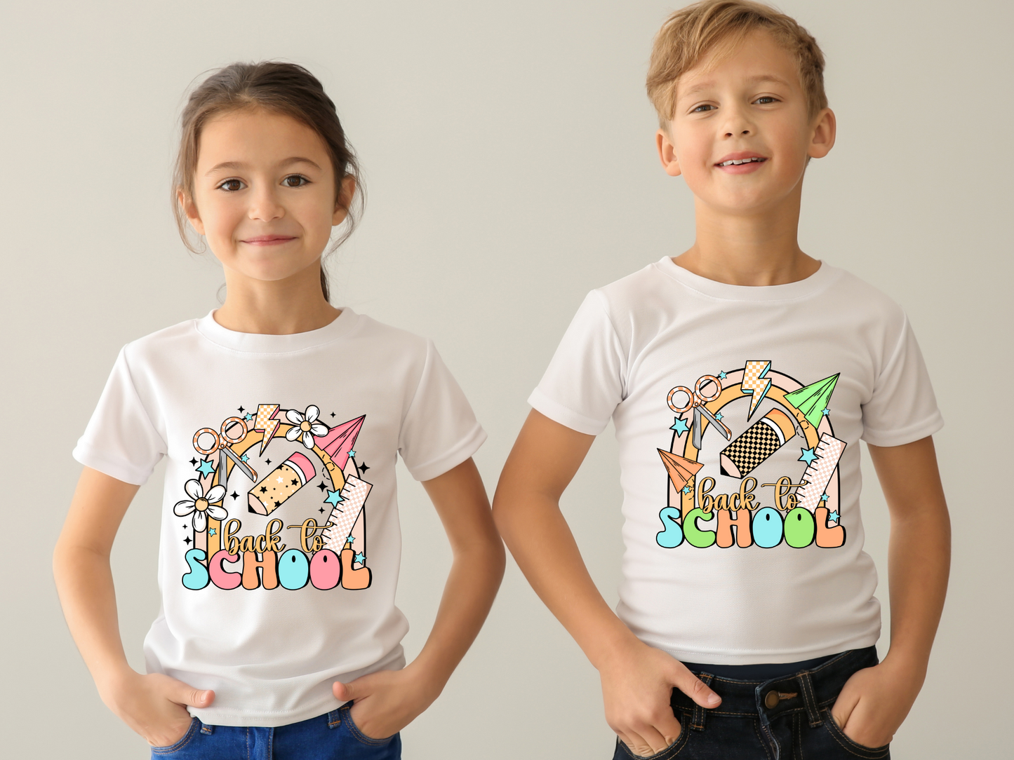 Back to school rainbow HTV