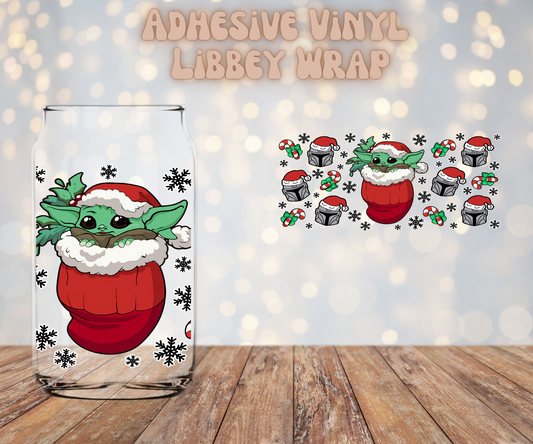 Baby Yoda Christmas Libbey Wrap
