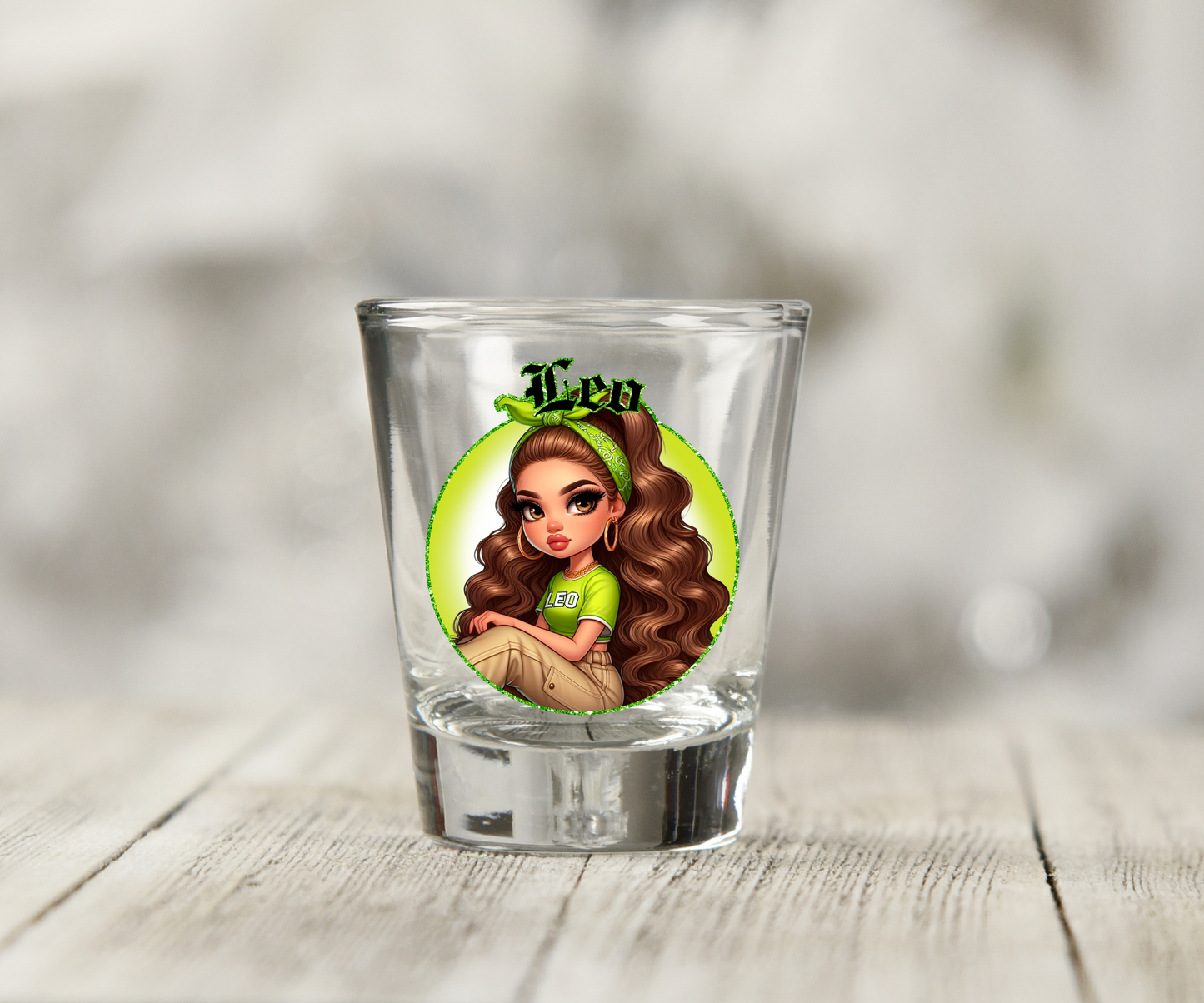Zodiac Girls UV DTF Shot Glass Decal