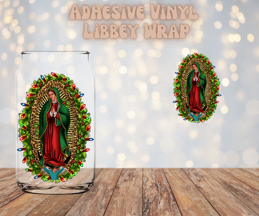Virgen Navideña Libbey Decal