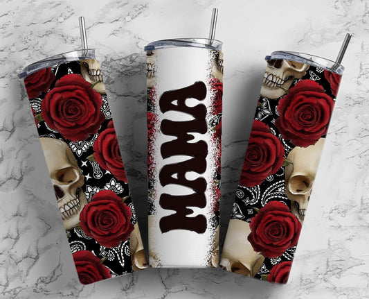 Skull Floral Mama Sublimation Transfer