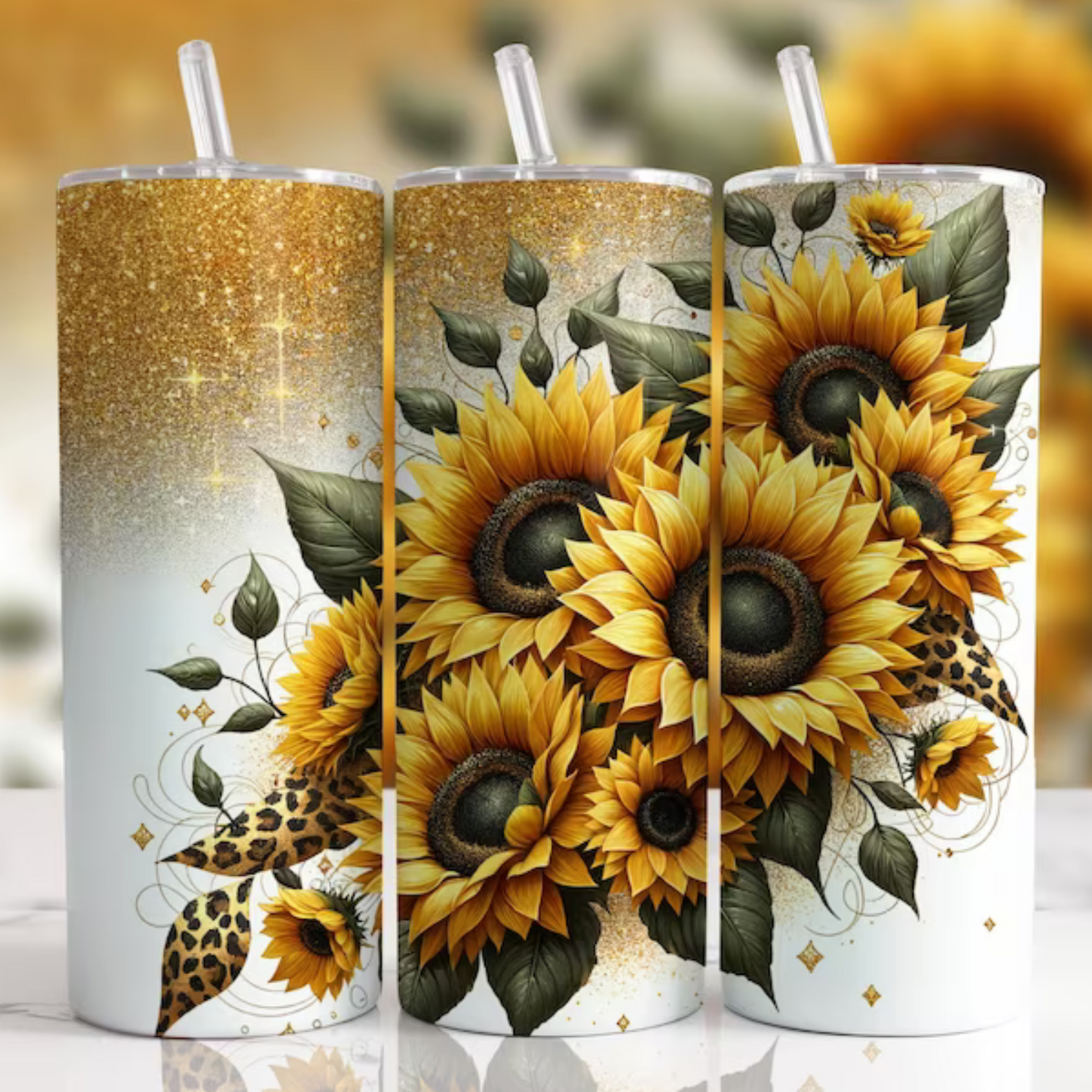 Sunflower sparkle Adhesive Vinyl Wrap