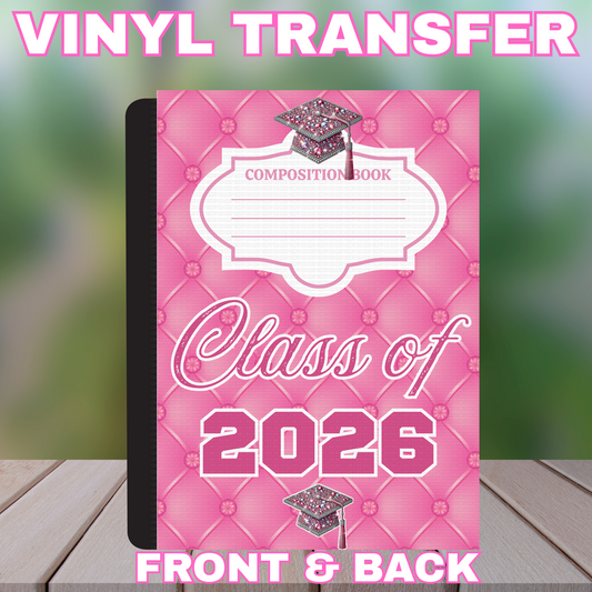 Class pf 2026 Pink Notebook Cover