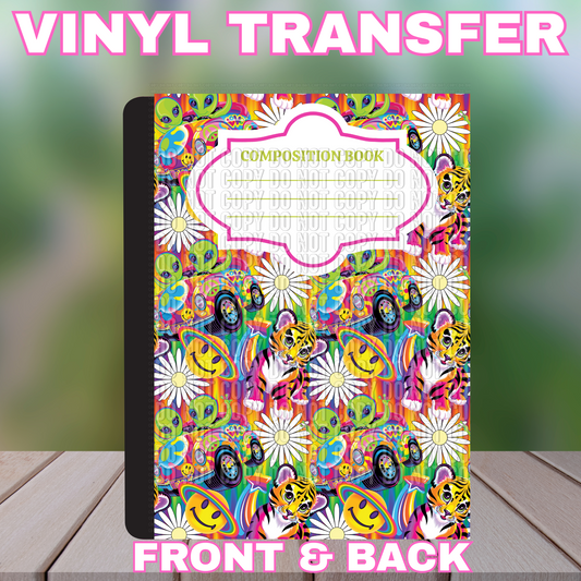 Lisa Frank inspired Notebook Cover