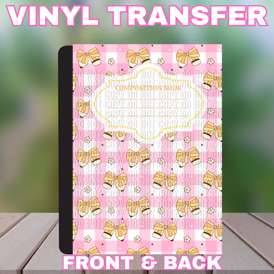 Plaid Coquette pencils Notebook Cover