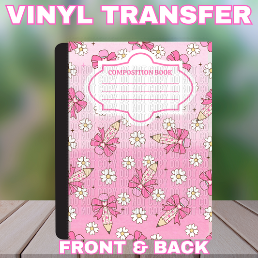 Floral Coquette Pencils Notebook Cover