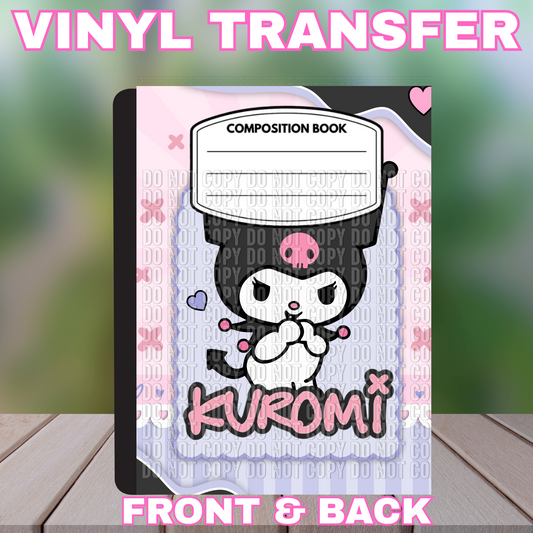 Kuromi Notebook Cover