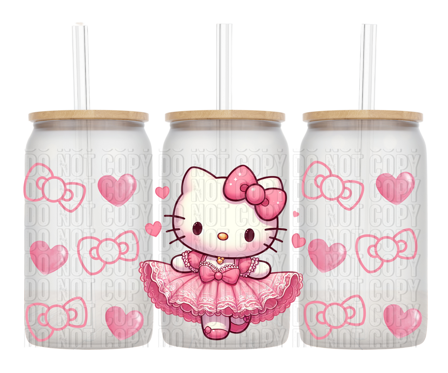 Pink Tutu gatita UV DTF