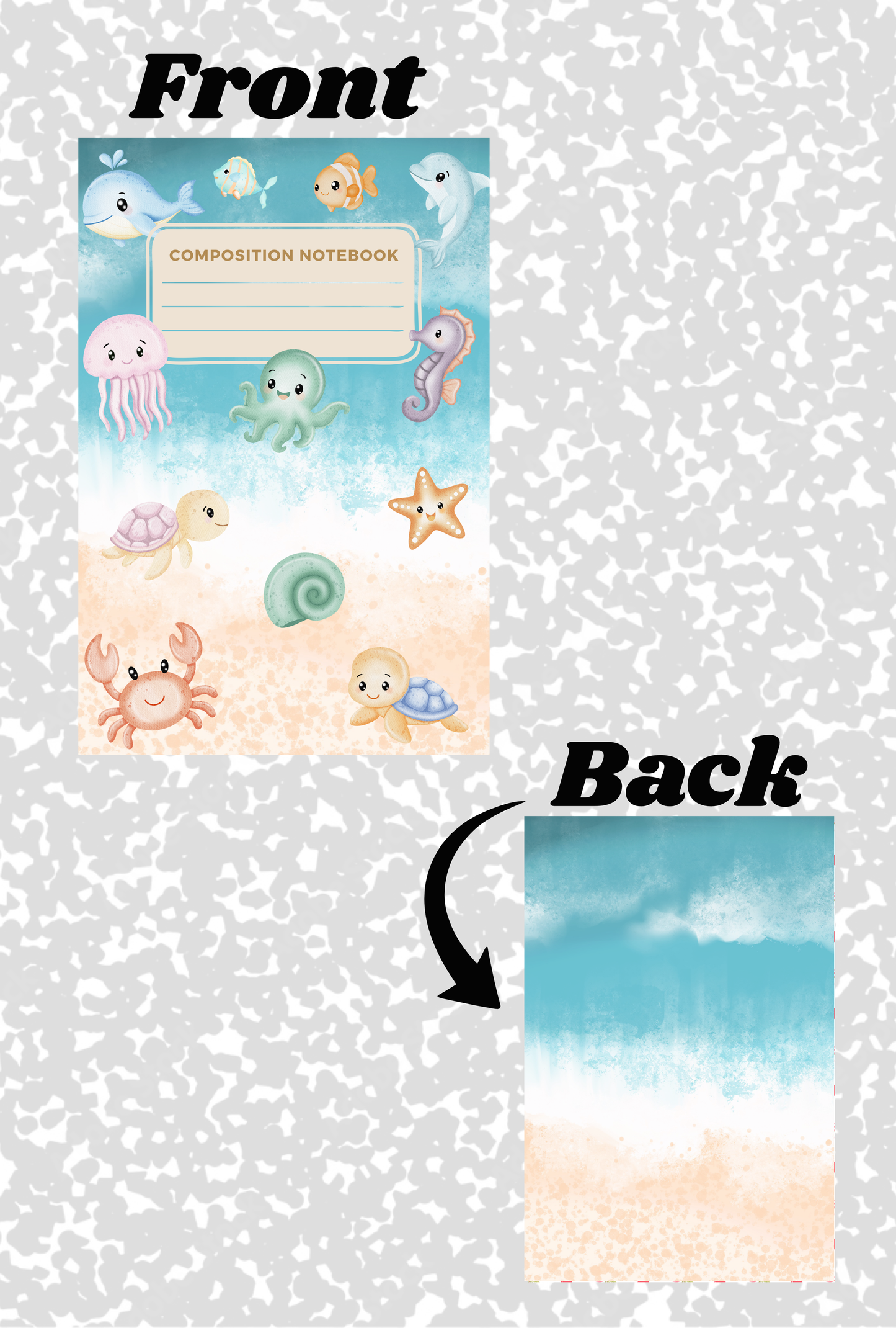 Sea creatures Notebook Cover