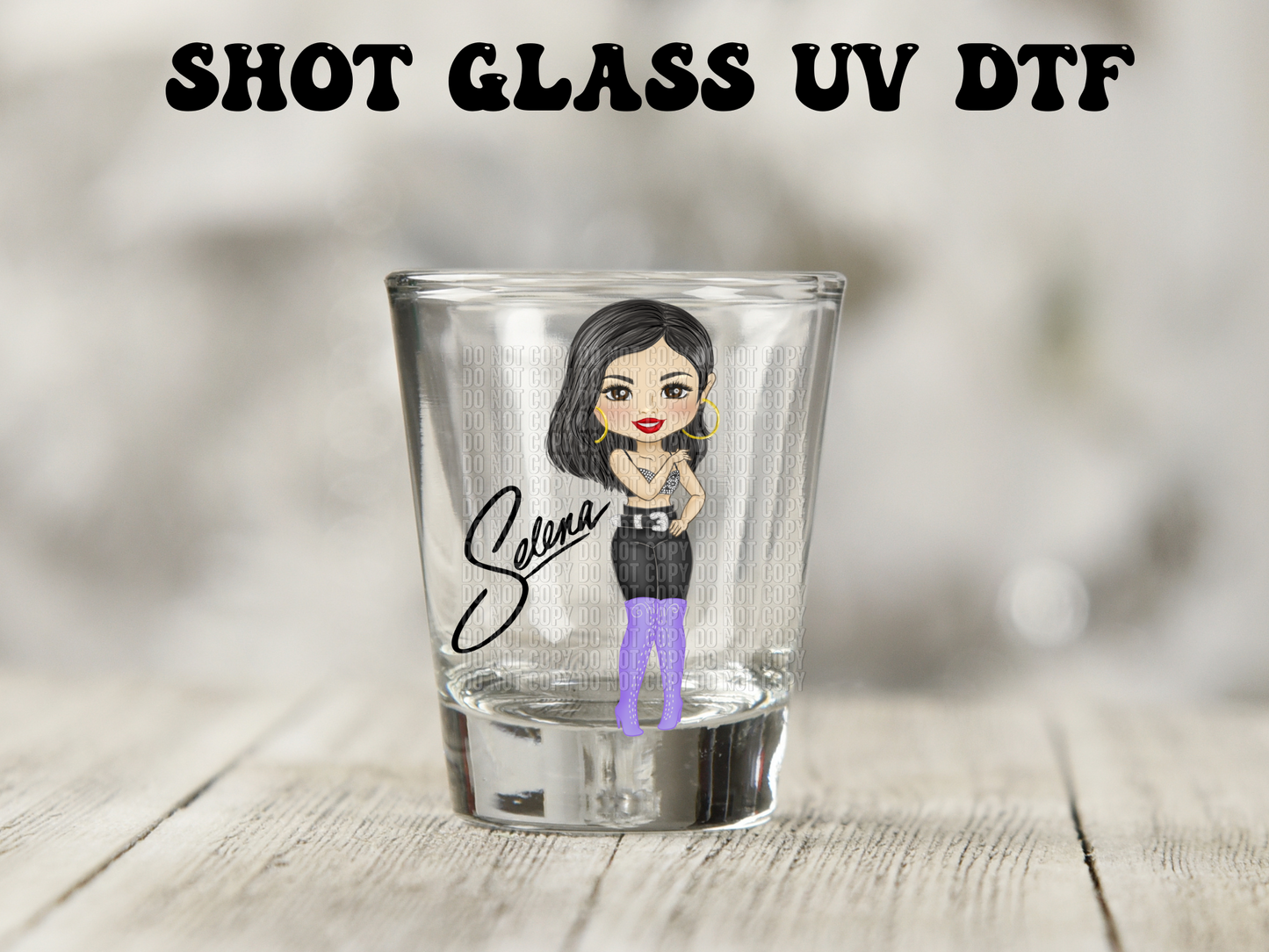 Tejano queen purple boots UV DTF Decal