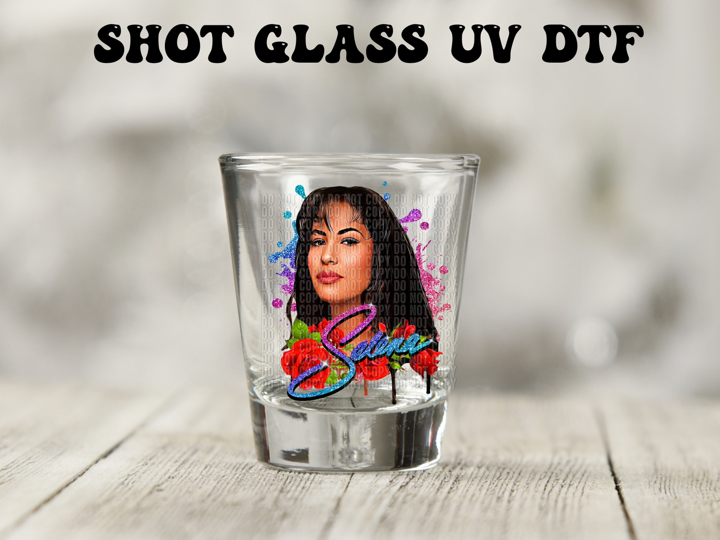 Tejano queen sparkle UV DTF Decal