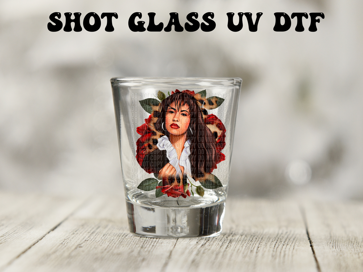 Tejano queen Red Roses UV DTF Decal