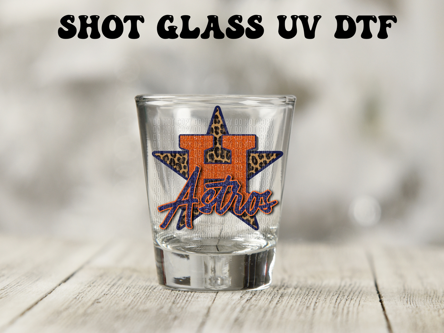 H Astros UV DTF Decal