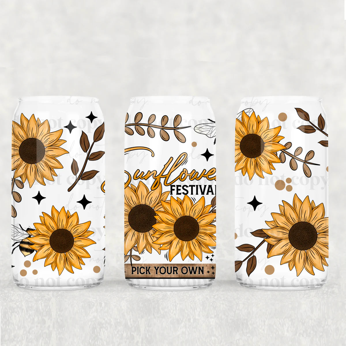 Sunflower festival UV DTF