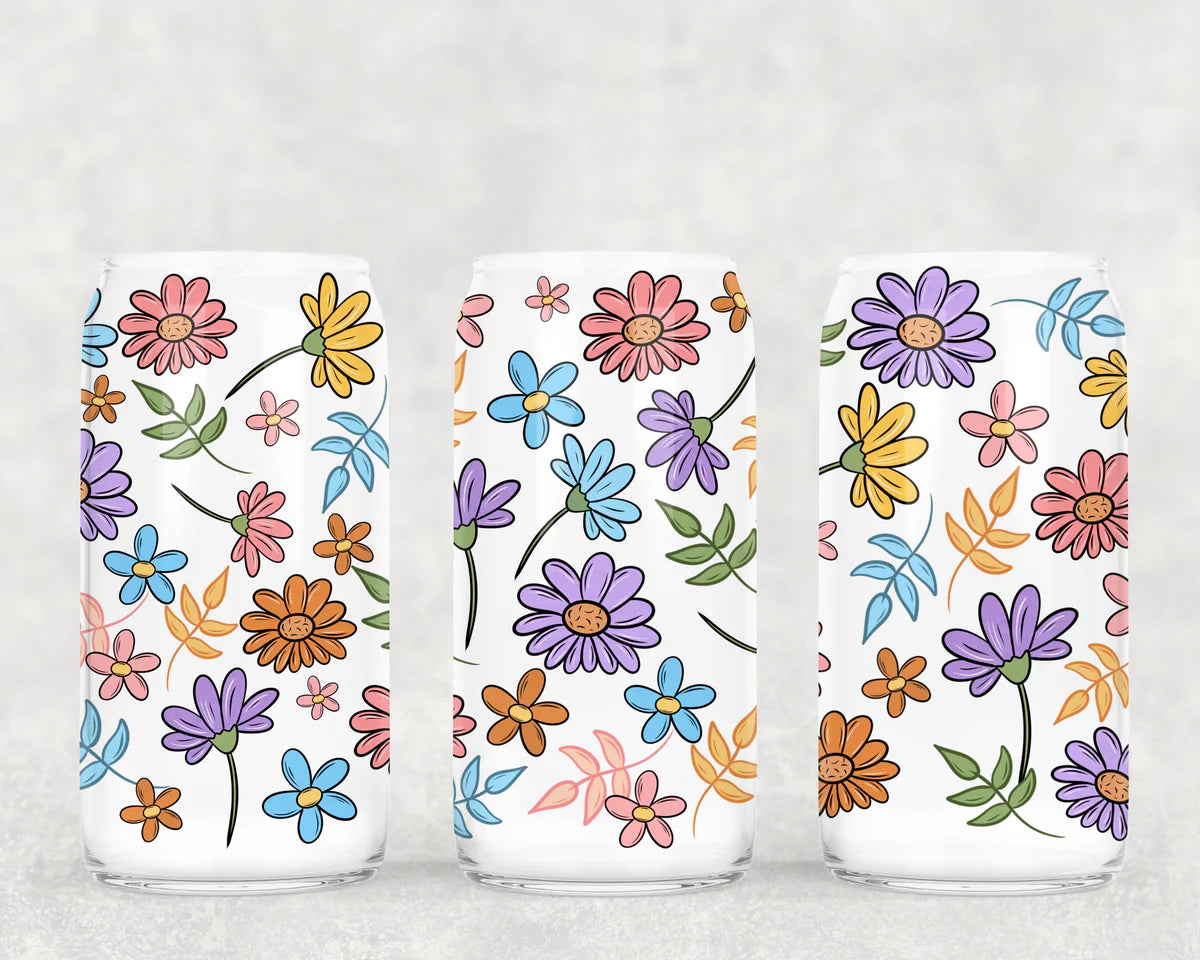 Colorful flowers UV DTF