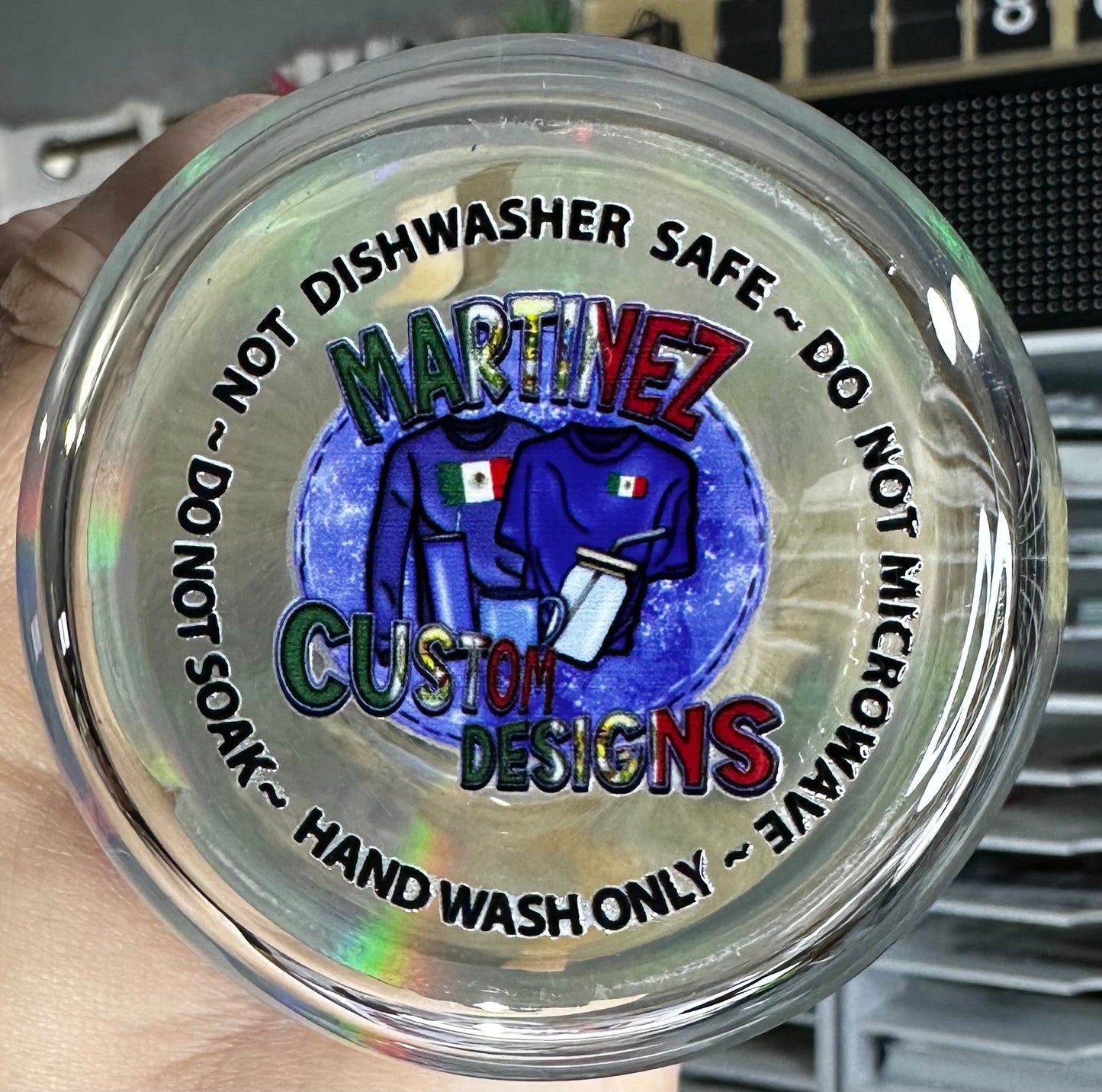 10 Cup Decal Logo UV DTF (no care instructions, only logo)