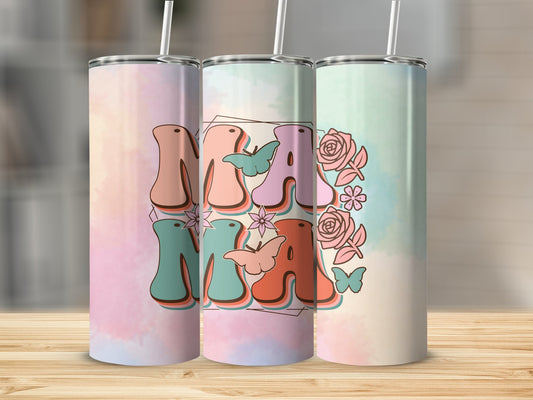 Mama Floral pastel Tumbler Transfer