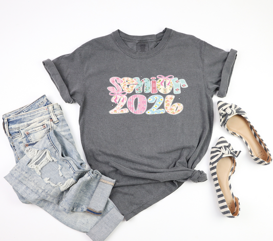 Senior pastel lace DTF transfer