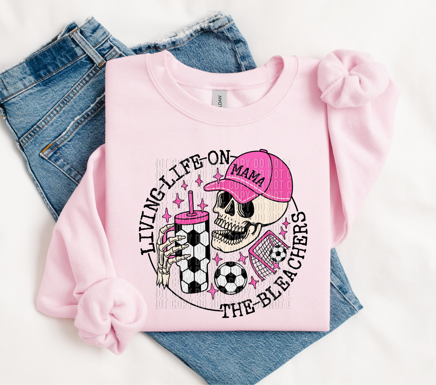 Livin life on the bleacher's soccer mom DTF transfer