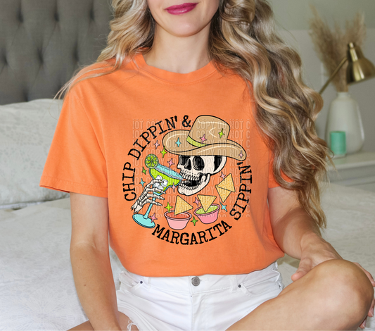 Chip Dippin & Margarita Sippin' DTF transfer