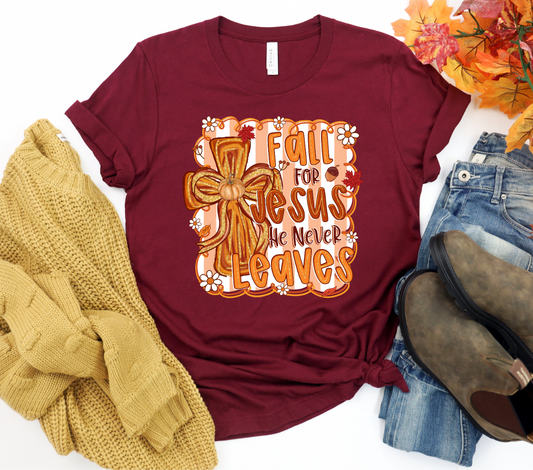 Fall for Jesus full DTF transfer