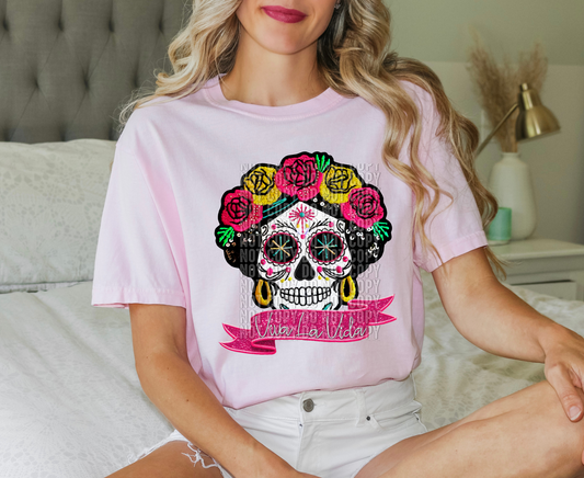 Viva la Vida faux embroidery HTV