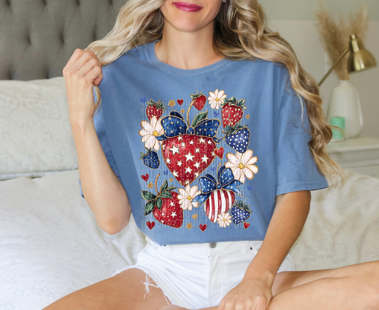 Patriotic strawberry HTV