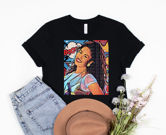 Tejano queen comic DTF transfer