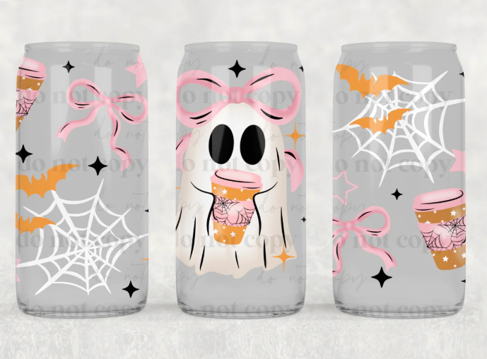 Coquette Ghost w coffee UV DTF