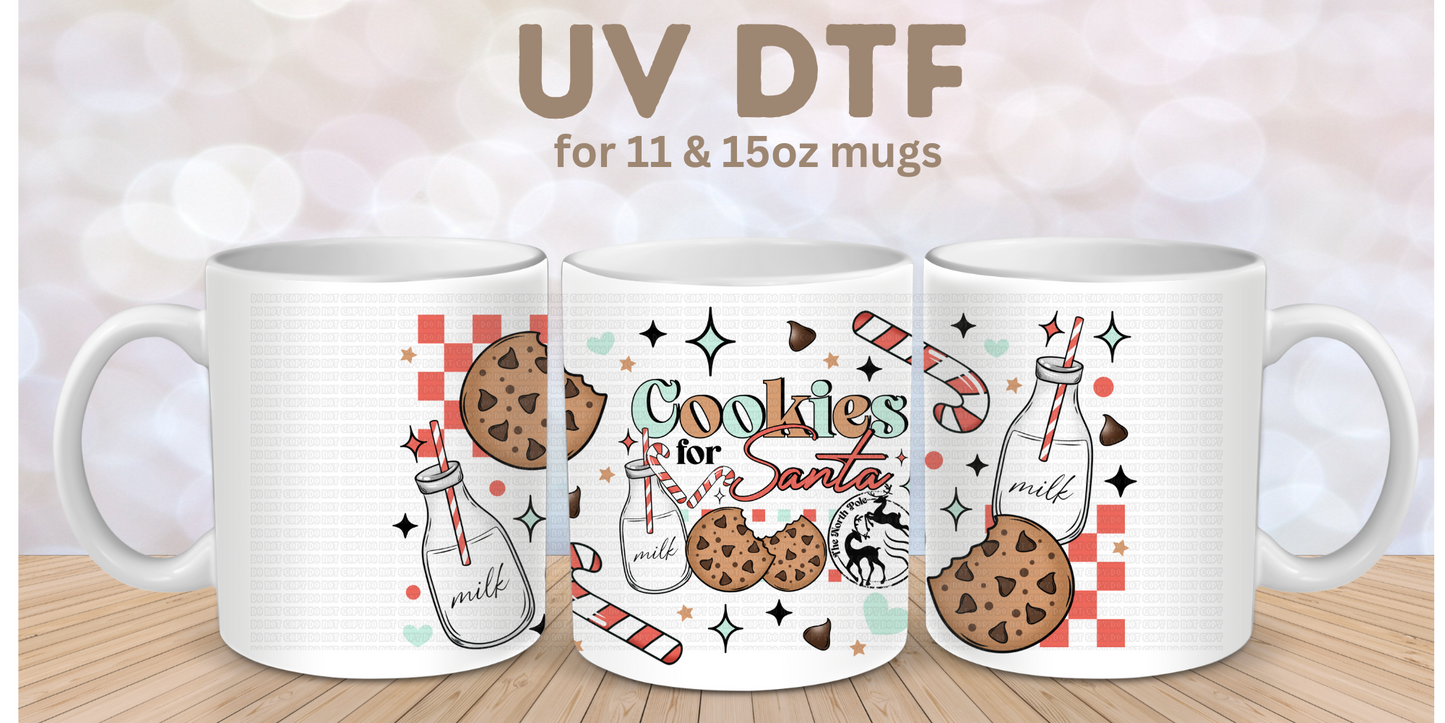 Cookies for Santa UV DTF Mug wrap
