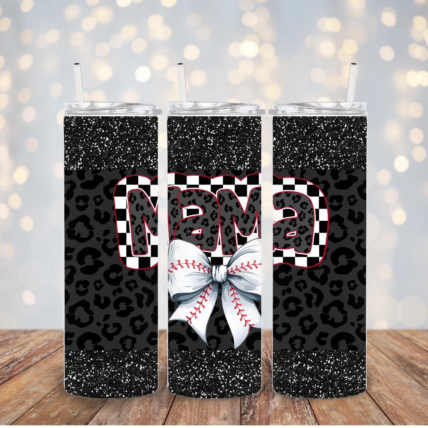 Baseball Mama coquette bow Tumbler Transfer