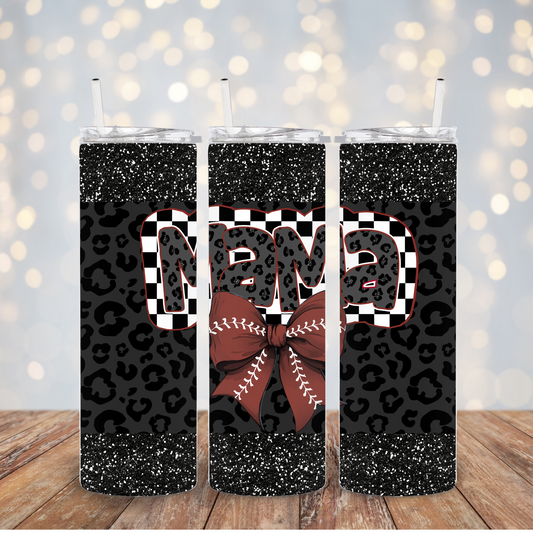 Football Mama coquette bow Tumbler Transfer