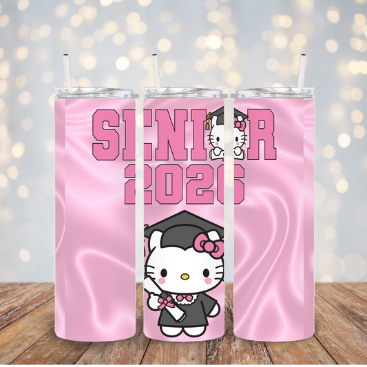 2026 Senior Kitty Tumbler Transfer