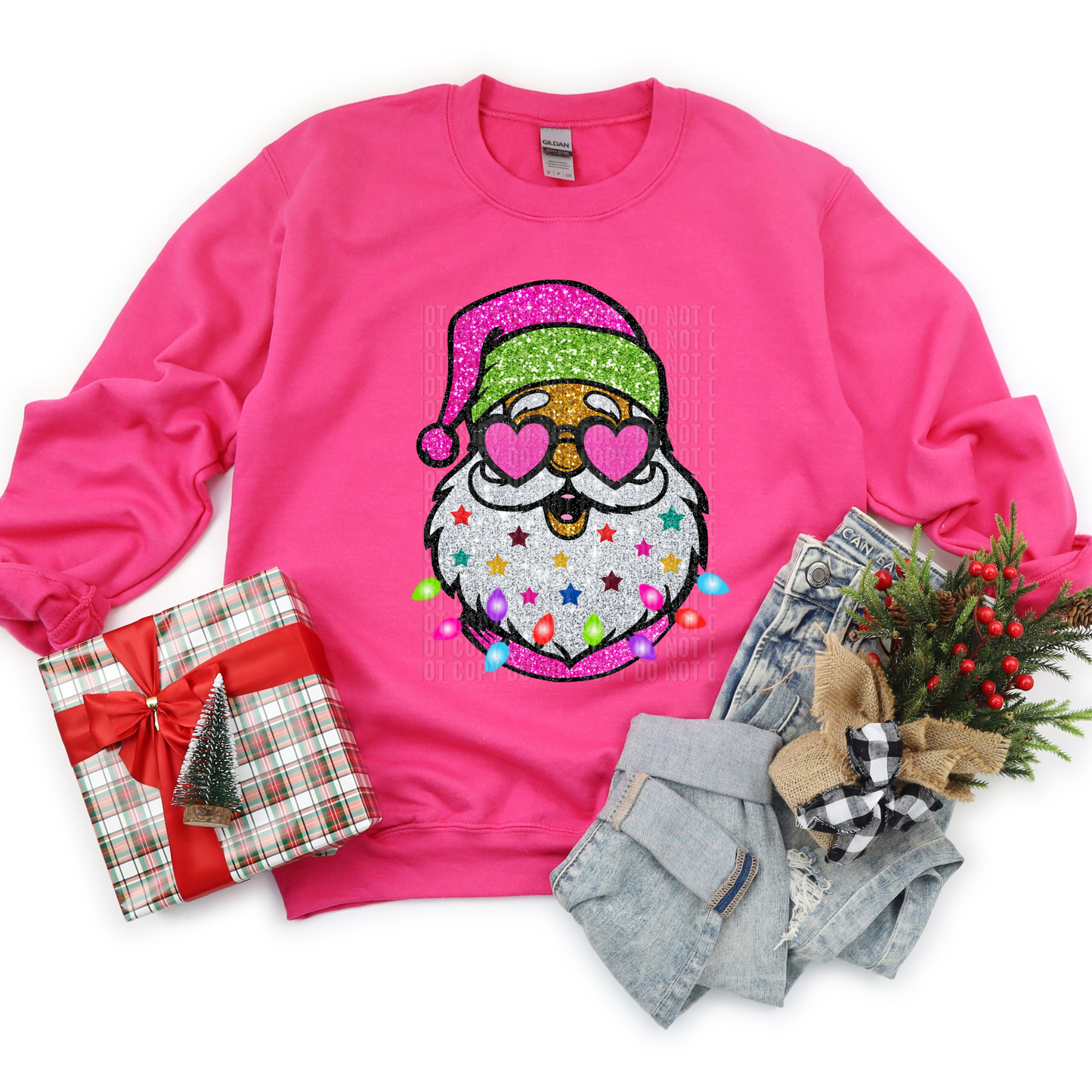 Faux Glitter Santa HTV