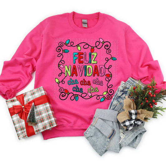 Feliz Navidad Cha Cha Cha Direct To Film Transfer