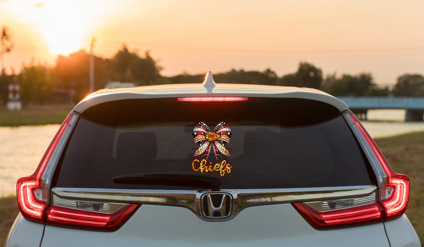 Faux rhinestone bows Car Decal