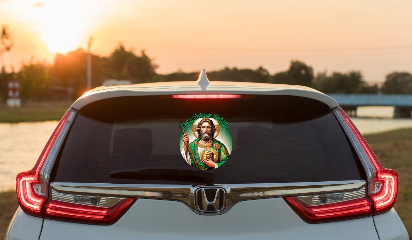 San Judas circle Car Decal