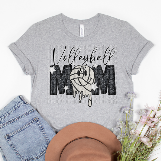 Volleyball mom smilie drip HTV