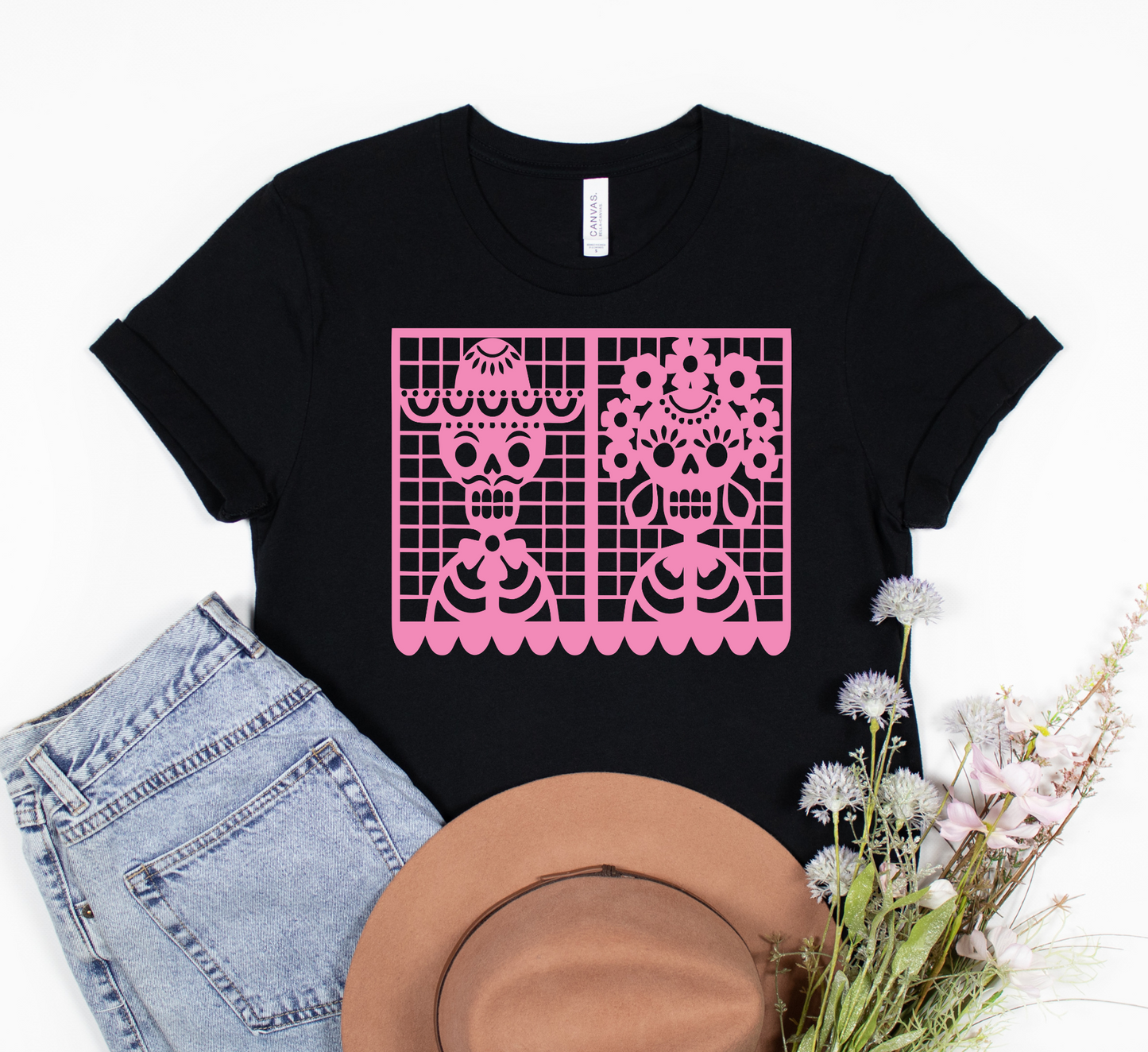 Papel Picado Dia de los muertos couple