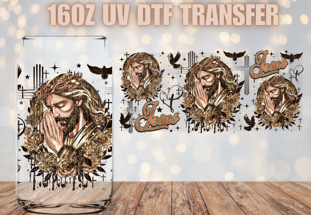 Praying Jesus UV DTF