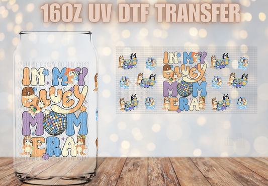 Blue dog mom era UV DTF