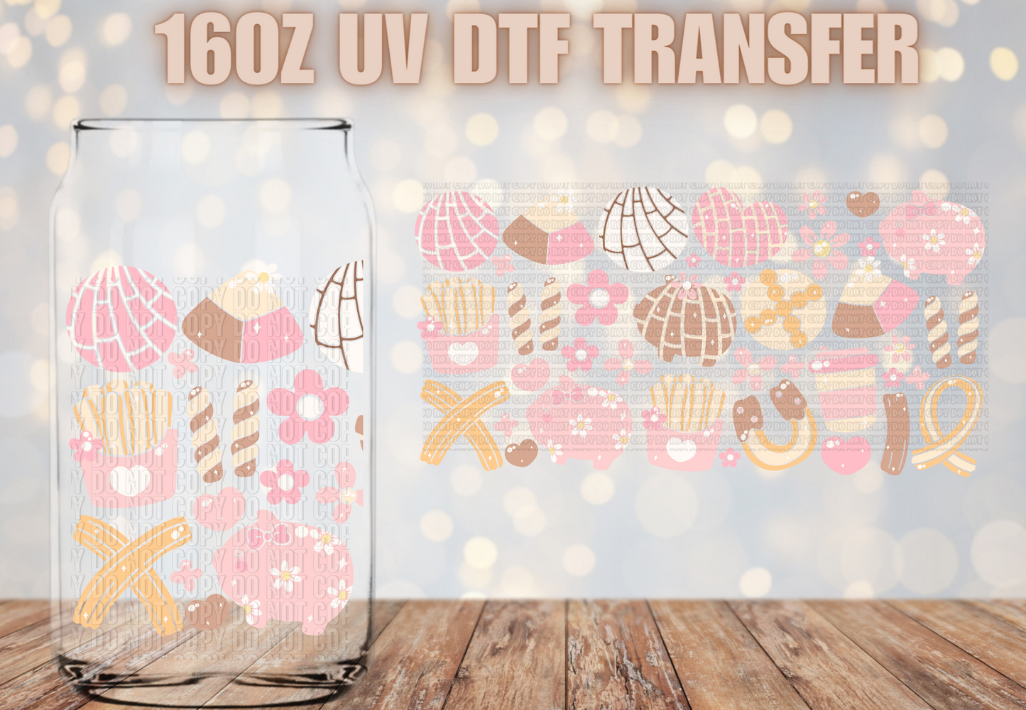 Pastel pan dulce UV DTF
