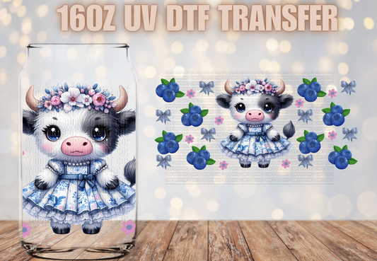 Blueberry Cow UV DTF