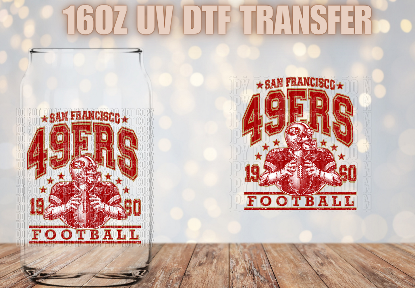 49ers Football UV DTF Decal